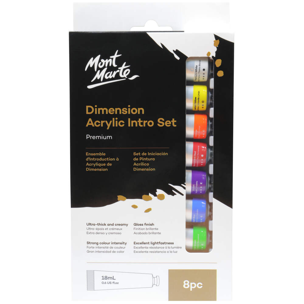 MM Dimension Acrylic Intro Set 8pc X 18ml Impex International MM Dimension Acrylic Intro Set 8pc X 18ml Impex International